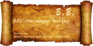 Büchelmayer Borisz névjegykártya